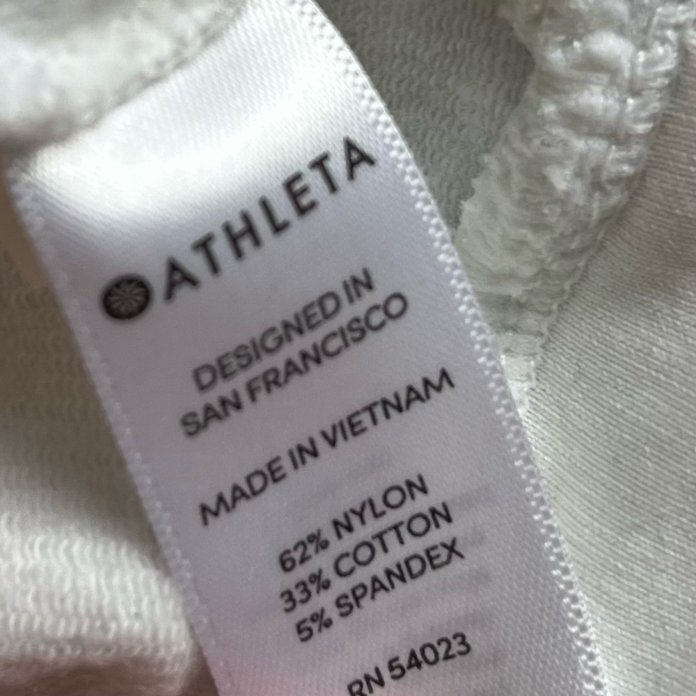 ATHLETA Soft White Short Sleeve Cocoon Comfy Shirt Dress Size XL Athleisure - Picture 5 of 12